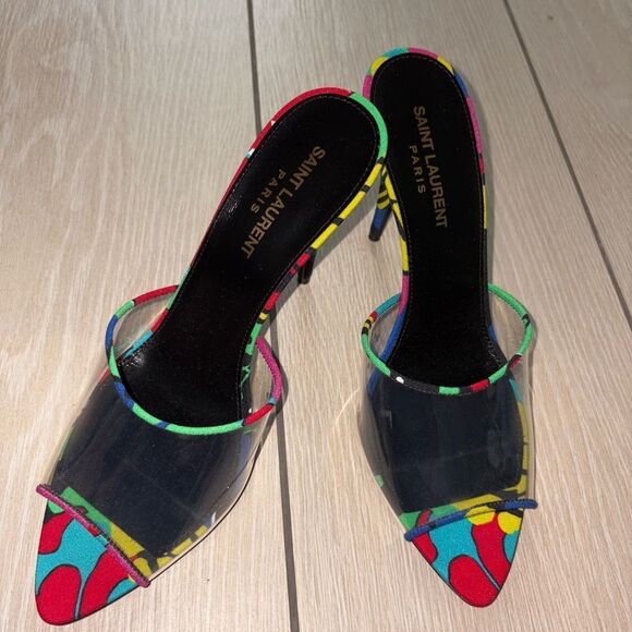 Brand new Saint Laurent
Women's Lolita Transparent High Heel Slide Sandal sz 8.5 - Picture 2 of 8